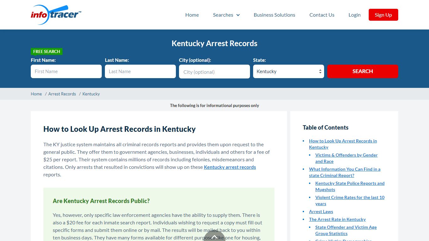 Kentucky Arrest Records - KY Police and Arrest Record ...